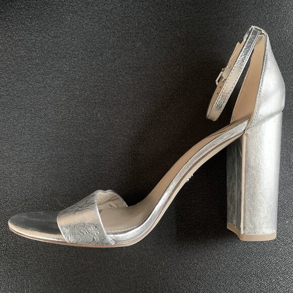 Sam Edelman Women's "Yaro" Silver Heeled Sandal Size: 10M - Picture 2 of 11